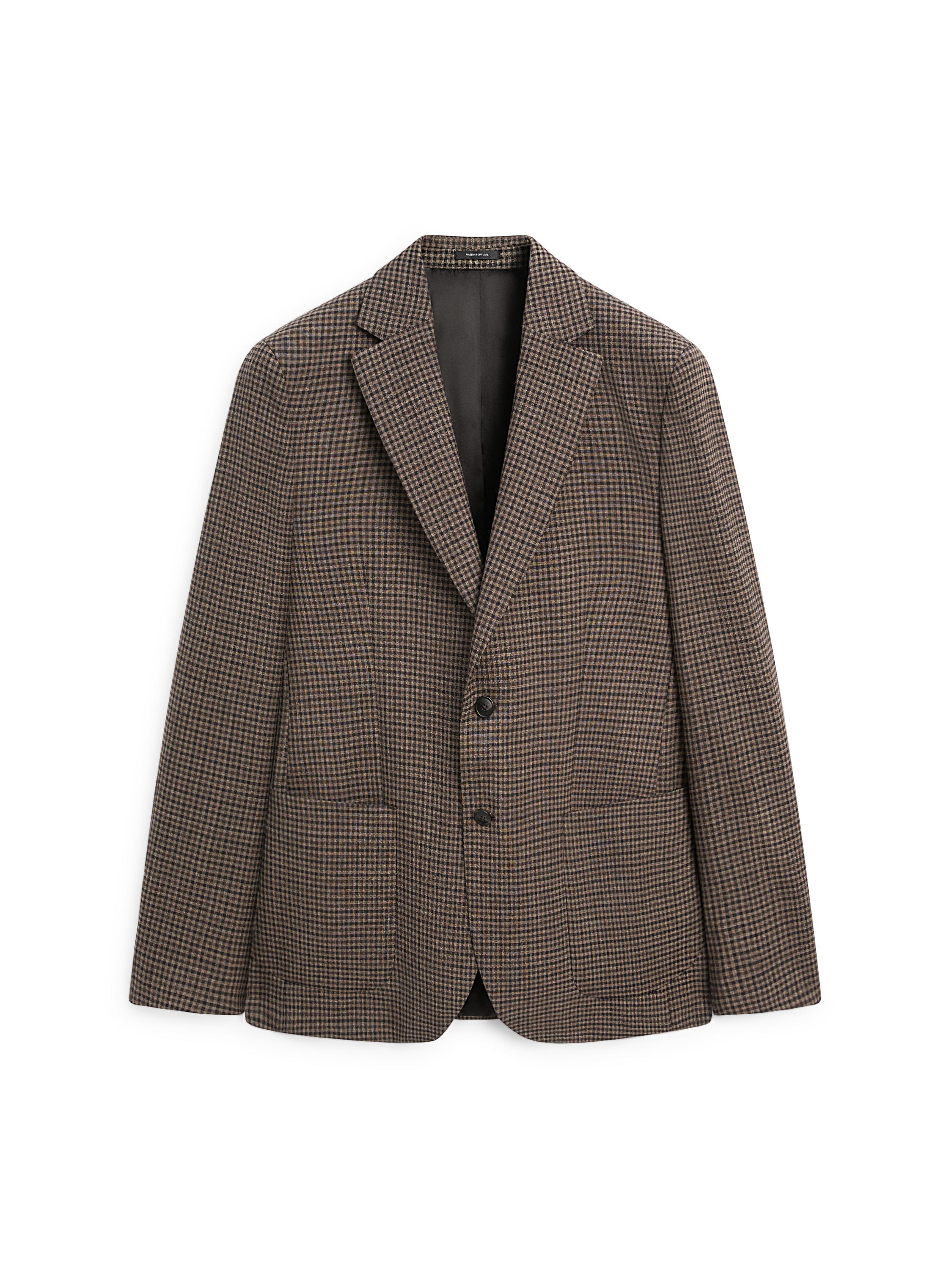 100% wool tailored check blazer